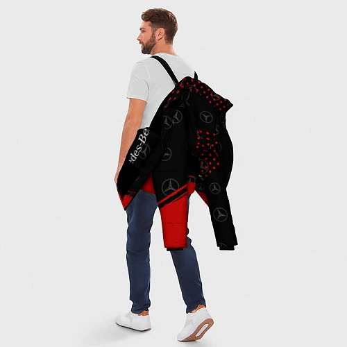 Мужская зимняя куртка MERCEDES МЕРСЕДЕС / 3D-Черный – фото 5