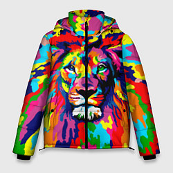 Куртка зимняя мужская Лев Artistic Art, цвет: 3D-черный