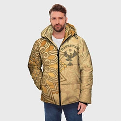 Куртка зимняя мужская Дагестан в золоте, цвет: 3D-красный — фото 2