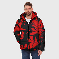 Куртка зимняя мужская Красный Мрамор, цвет: 3D-красный — фото 2
