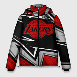 Куртка зимняя мужская LA LAKERS RED, цвет: 3D-красный