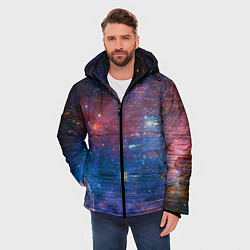 Куртка зимняя мужская Glitch space, цвет: 3D-черный — фото 2