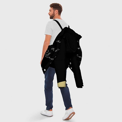 Мужская зимняя куртка Умный и креативный / 3D-Черный – фото 5