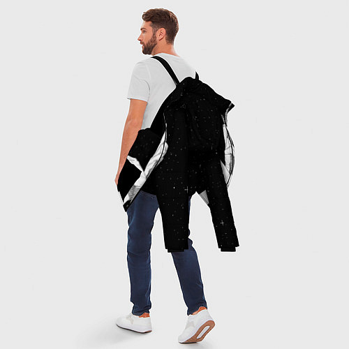 Мужская зимняя куртка Эстетика связанных рук / 3D-Черный – фото 5