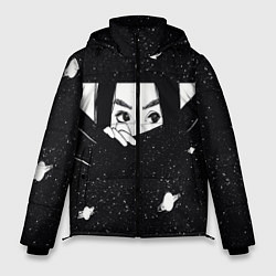 Куртка зимняя мужская Девушка и космос, цвет: 3D-черный