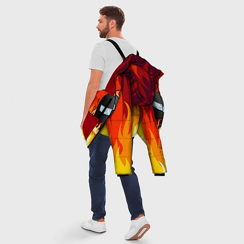 Мужская зимняя куртка Among Us Fire Z / 3D-Красный – фото 5