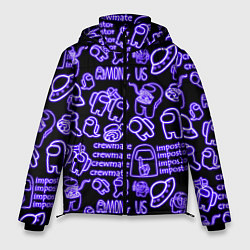 Куртка зимняя мужская AMONG US NEON, цвет: 3D-светло-серый