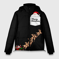 Куртка зимняя мужская Happy New Year, цвет: 3D-черный