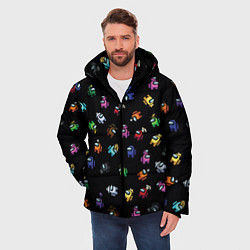 Куртка зимняя мужская Among Us, цвет: 3D-черный — фото 2