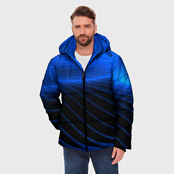 Куртка зимняя мужская Неоновые лучи, цвет: 3D-черный — фото 2