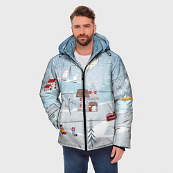 Куртка зимняя мужская Зимний дворик, цвет: 3D-черный — фото 2