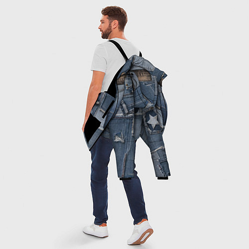 Мужская зимняя куртка Jeans life / 3D-Черный – фото 5