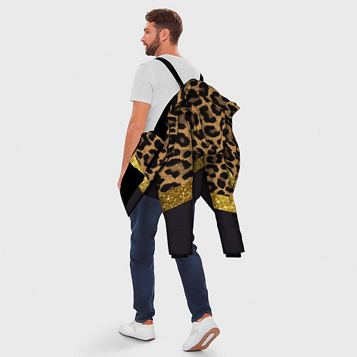 Мужская зимняя куртка Леопардовый принт / 3D-Черный – фото 5