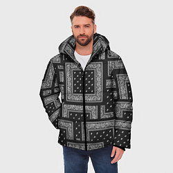 Куртка зимняя мужская 3D Бандана v black, цвет: 3D-черный — фото 2