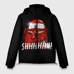 Куртка зимняя мужская AMONG US SHHHHHH!, цвет: 3D-черный
