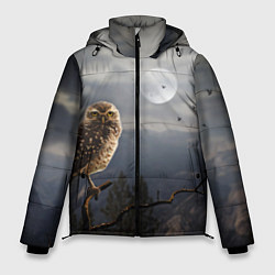 Куртка зимняя мужская Сова, цвет: 3D-черный