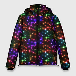 Куртка зимняя мужская Разноцветное Сияние, цвет: 3D-черный