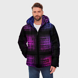 Куртка зимняя мужская Неоновая абстракция, цвет: 3D-светло-серый — фото 2