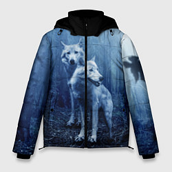Куртка зимняя мужская Волки, цвет: 3D-светло-серый