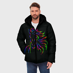 Куртка зимняя мужская Лошадка, цвет: 3D-черный — фото 2
