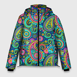 Куртка зимняя мужская Славянские Узоры, цвет: 3D-черный