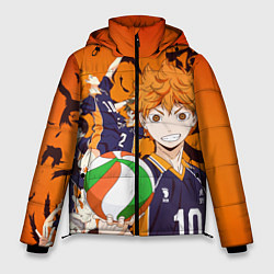 Куртка зимняя мужская ВОЛЕЙБОЛ!! HAIKYUU!!, цвет: 3D-черный