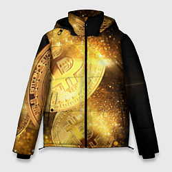 Куртка зимняя мужская БИТКОИН ЗОЛОТО BITCOIN GOLD, цвет: 3D-черный