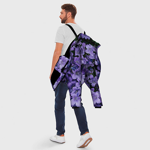 Мужская зимняя куртка Фиолетовый цвет весны / 3D-Черный – фото 5