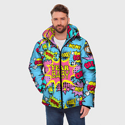 Куртка зимняя мужская Year baby Pop art print, цвет: 3D-черный — фото 2