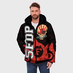 Куртка зимняя мужская Five Finger Death Punch 1, цвет: 3D-светло-серый — фото 2