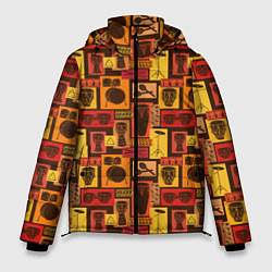 Куртка зимняя мужская Ударные Инструменты, цвет: 3D-красный