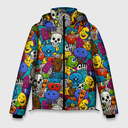 Куртка зимняя мужская Граффити, цвет: 3D-светло-серый