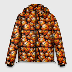 Куртка зимняя мужская Баскетбольные Мячи, цвет: 3D-красный