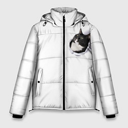 Куртка зимняя мужская КОТ В СЕРДЦЕ, цвет: 3D-светло-серый