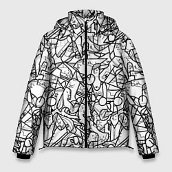Куртка зимняя мужская Масса людей, цвет: 3D-черный