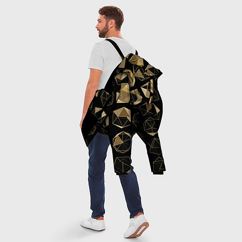 Мужская зимняя куртка Геометрические фигуры / 3D-Черный – фото 5