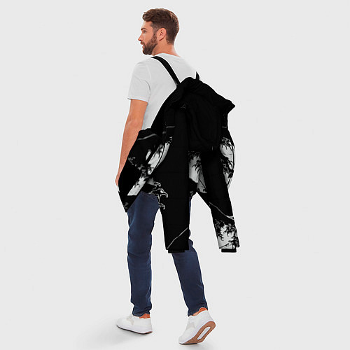 Мужская зимняя куртка Волна Канагава / 3D-Черный – фото 5