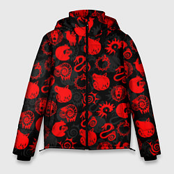 Куртка зимняя мужская СИМВОЛЫ ГРЕХОВ 7 DEADLY SINS, цвет: 3D-красный