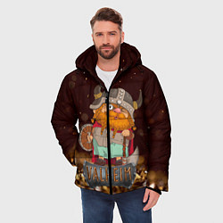 Куртка зимняя мужская Valheim мультяшный викинг, цвет: 3D-черный — фото 2