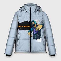 Куртка зимняя мужская Опасный гетто, цвет: 3D-черный
