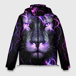 Куртка зимняя мужская НЕОНОВЫЙ ЛЕВ NEON LION, цвет: 3D-красный