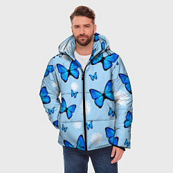 Куртка зимняя мужская Бабочки Моргенштерна, цвет: 3D-красный — фото 2
