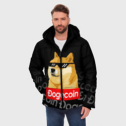 Куртка зимняя мужская DOGECOIN DOGE ДОГИКОИН, цвет: 3D-красный — фото 2