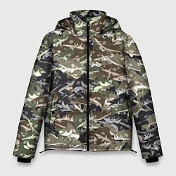 Куртка зимняя мужская Камуфляж для рыбака, цвет: 3D-черный
