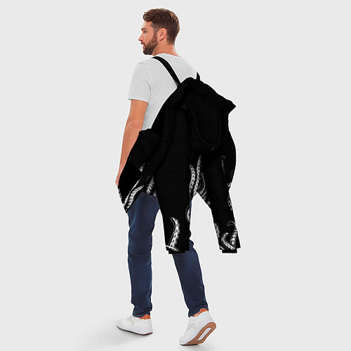 Мужская зимняя куртка Octopus Щупальца / 3D-Черный – фото 5