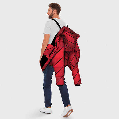Мужская зимняя куртка Red Boards Texture / 3D-Черный – фото 5