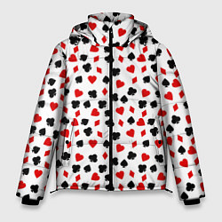 Куртка зимняя мужская Карточные Масти, цвет: 3D-черный