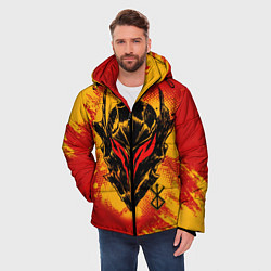 Куртка зимняя мужская БЕРСЕРК маска и лого, цвет: 3D-красный — фото 2