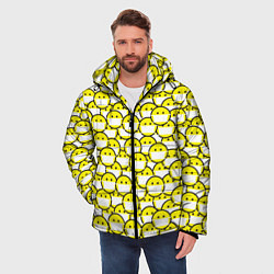 Куртка зимняя мужская Смайлики в Масках, цвет: 3D-светло-серый — фото 2