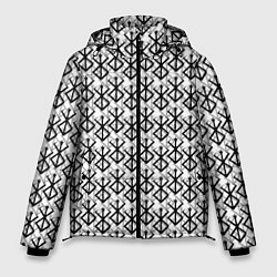 Куртка зимняя мужская Берсерк много логотипов, цвет: 3D-черный